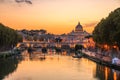 Vatican City, Rome, Italy, Beautiful Vibrant Night image Royalty Free Stock Photo