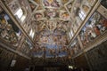 The Sistine chapel in Vatican museum in Vatican city, Rome, Italy Royalty Free Stock Photo