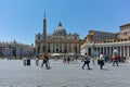 VATICAN CITY, ROME, ITALY - JUNE 22, 2017: Amazing view of St. Peter`s Basilica and Saint Peter`s Square, Vatican City, Rome Royalty Free Stock Photo