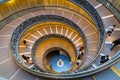 Vatican city, Rome, Italy - March 6,2023: Famous spiral staircase inside the Vatican Museum.