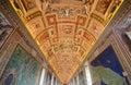 Gallery of Maps hall in Vatican museum in Vatican city, Rome, Italy Royalty Free Stock Photo