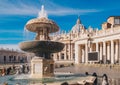 Vatican City, Rome, Saint Peters Basilica in St. Peter`s Square Royalty Free Stock Photo