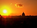 The Vatican City, Rome, sunset and fascination, beauty and tourism in Italy Royalty Free Stock Photo