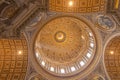 Vatican City, Vatican - September 24, 2023: Saint Peter's Basilica in Vatican. Richly decorated domes in the basilica
