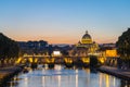 Vatican city skyline with view of Tiber river in Rome, Italy Royalty Free Stock Photo
