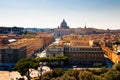 Vatican city. St Peter`s Basilica. Panoramic view of Rome and St. Peter`s Basilica, Italy Royalty Free Stock Photo