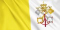 Vatican City State flag waving with the wind. Royalty Free Stock Photo