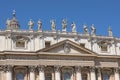 Vatican City, VA, Vatican - August 16, 2020: Detail of Basilica Royalty Free Stock Photo