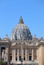 Vatican City, VA, Vatican - August 16, 2020: Huge Dome of Saint