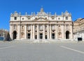 Vatican City, VA, Vatican - August 16, 2020: Saint Peter Square and Basilica Royalty Free Stock Photo