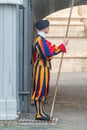 Member of the Pontifical Swiss Guard with halberd