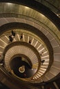 Vatican City, Vatican - December 14, 2018. Spiral stairs of the Vatican Museums in Vatican, Rome Royalty Free Stock Photo