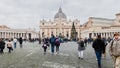 Street atmosphere in San Pietro Square in Vatican City, Vatican Royalty Free Stock Photo