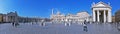 VATICAN CITY, VATICAN, Italy - March 2019: Panorama view of Saint Peter`s the Papal Basilica and Saint Peter`s square San Royalty Free Stock Photo