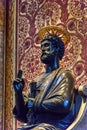 Bronze statue of Saint Peter attributed to Arnolfo di Cambio. Interior of Saint Peter`s Basilica in Vatican