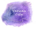 Vatican City vector map illustration Royalty Free Stock Photo