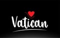 Vatican country text typography logo icon design on black background