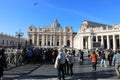 VATICAN - DEC 28: Front view of St. Peters basilica from St. Peter`s square in Vatican City, 28 December 2018, Italy. Vatican is