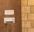 Vatican Embassy Mailbox in the Holy Land. Jaffa, Royalty Free Stock Photo