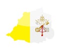 Vatican Flag Country Contour Vector Icon