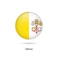 Vatican flag - round glossy button