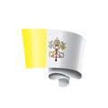 Vatican flag, vector illustration on a white background Royalty Free Stock Photo