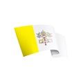 Vatican flag, vector illustration on a white background Royalty Free Stock Photo