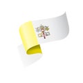 Vatican flag, vector illustration on a white background Royalty Free Stock Photo