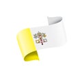 Vatican flag, vector illustration on a white background Royalty Free Stock Photo