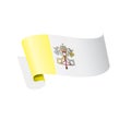 Vatican flag, vector illustration on a white background Royalty Free Stock Photo