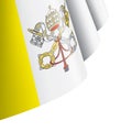 Vatican flag, vector illustration on a white background Royalty Free Stock Photo