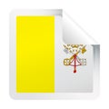 Vatican Flag Vector Square Corner Paper Icon