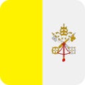 Vatican Flag Vector Square Flat Icon