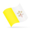 Vatican Flag Vector Waving Icon