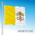 Vatican Holy See official national flag, Rome, Italy Royalty Free Stock Photo