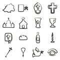 Vatican Icons Freehand Royalty Free Stock Photo