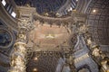 Bernini`s baldacchino, inside Saint Peter`s Basilica, Vatican Royalty Free Stock Photo