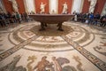 Ancient Greek and Roman statues on display of the Museums of Vatican Royalty Free Stock Photo