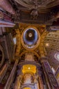 VATICAN, ITALY - JUNE 13, 2015: Roof view of Saint Peter Basilica at Vaticano, indoor view, spectacular work