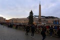 Vatican, Jan. 2, 2023: Queue of people waiting to enter at St. Peter's Basilica to see the body of Pope Benedict XVI