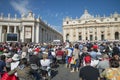 Vatican - June 18, 2014 : Pilgrims come to visit St. Peter`s Square in Vatican