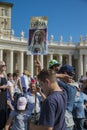 Vatican - June 18, 2014 : Pilgrims come to visit St. Peter`s Square in Vatican