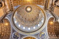 Painted cupola of the Saint Peter`s basilica dome Royalty Free Stock Photo