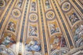 Painted cupola of the Saint Peter`s basilica dome Royalty Free Stock Photo