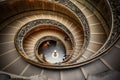 VATICAN - MARCH 20 : Spiral stairs of the Vatican Museums