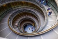 VATICAN - MARCH 20 : Spiral stairs of the Vatican Museums in Va