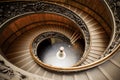 VATICAN - MARCH 20 : Spiral stairs of the Vatican Museums in Va