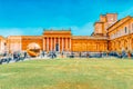 VATICAN, VATICAN- MAY 09, 2017 : Enclosed court of the Vatican, Sphere Within Sphere Sfera con sfera is a bronze sculpture by