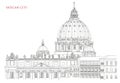 Vatican minimal illustration on white background