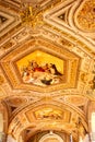 Vatican Museum Ceiling Painted With Frescoes, Rome Royalty Free Stock Photo